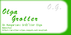 olga groller business card